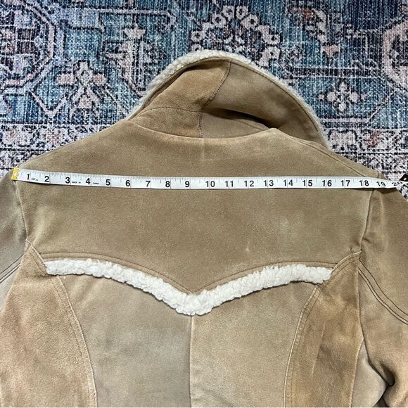 Vintage 70’s Lee Storm Rider Sherpa Suede Leather Coat Size 40 Marlboro Man - Picture 16 of 16